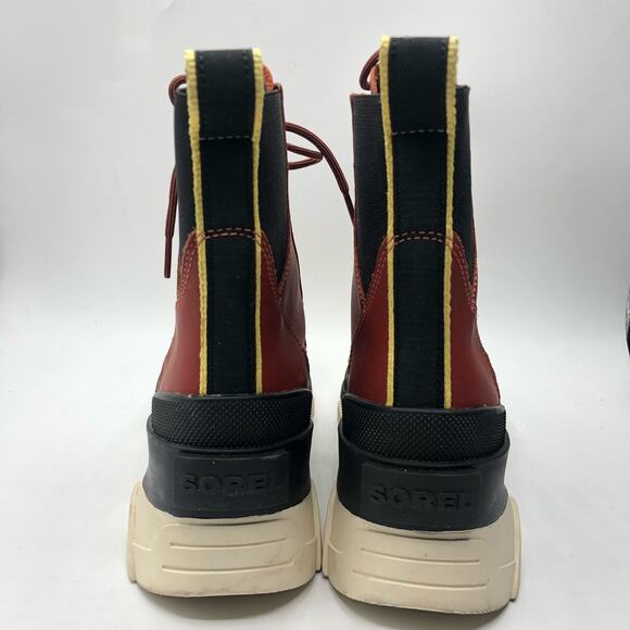 Sorel Brex Lug Sole Lace-Up Boots Wrap Red & Black Size US 7 - Picture 7 of 9